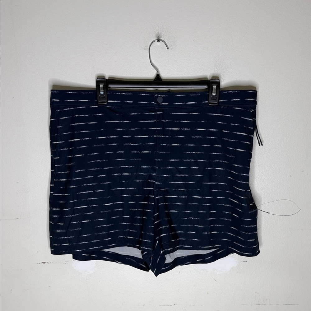 VRST Slim Fit Short Navy Patterned Boxer Brief Lined Pull On Shorts Size XXL